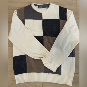 Vintage Oscar de la Renta Colorblock Grandpa Sweater